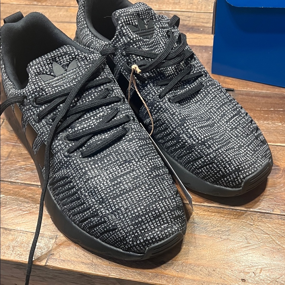 Adidas Boys Knit Black and White Sneakers